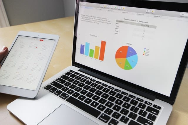 laptop and tablet with metrics